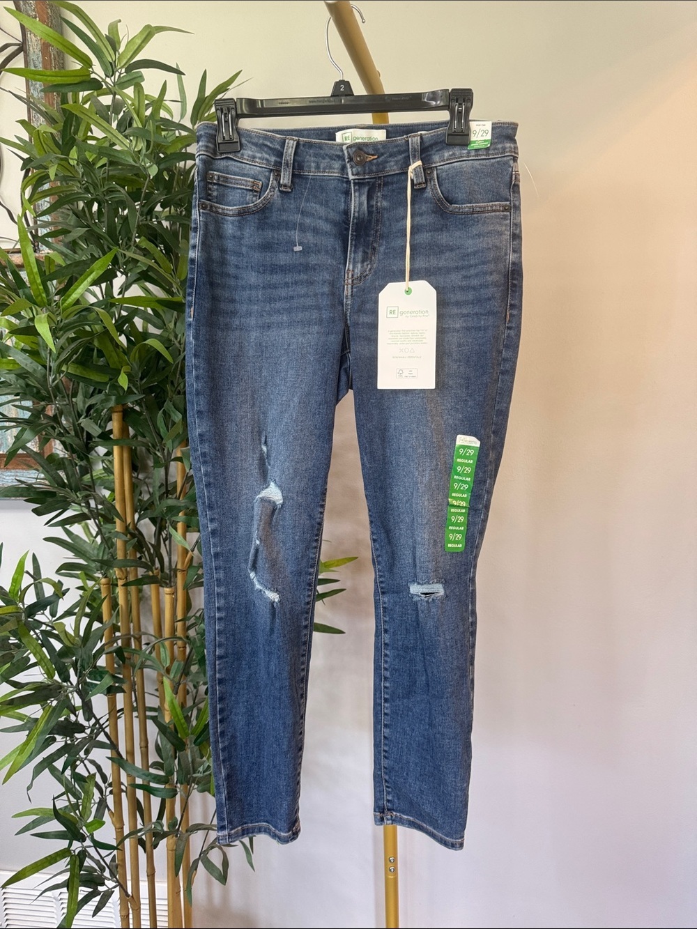 Celebrity Pink Women's Skinny Distressed Dark Blue Jeans